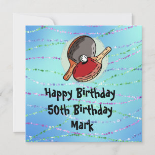 Ping pong Table Tennis Birthday Card