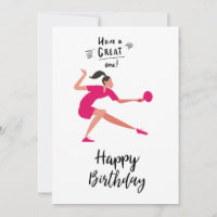 Ping Pong Table Tennis Birthday Girl for Party 
