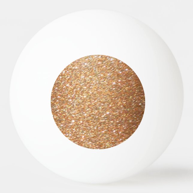 Ping Pong Table Tennis Copper Gold Glitter Ball (Back)