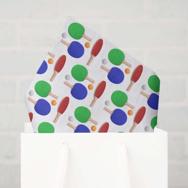 Ping Pong Table Tennis Decoupage Tissue Paper (Gift Bag)