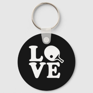 Ping pong table tennis love key ring