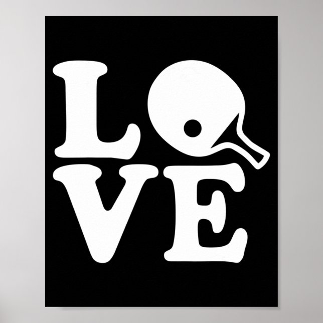 Ping pong table tennis love  poster (Front)