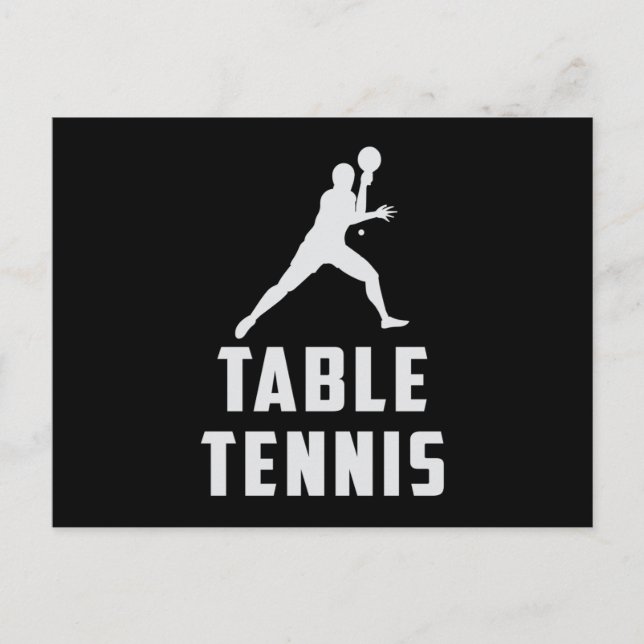 Ping Pong Table Tennis Paddle Player Funny Gift Postcard (Front)