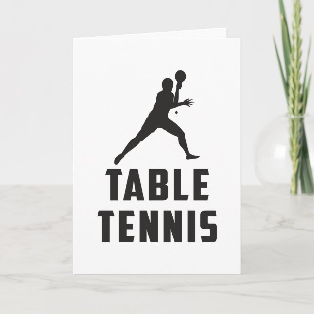 Ping Pong Table Tennis Paddle Player Gift Idea Card (Front)