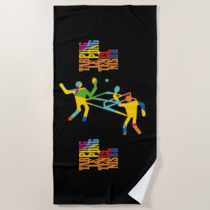 Ping Pong Tenis de Mesa 1988 Beach Towel