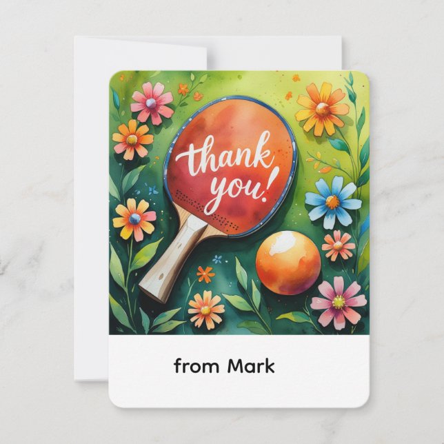 Ping Pong  Thank You Card (Front)