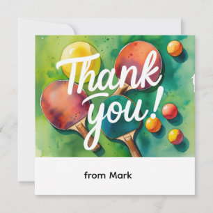 Ping Pong Thank You Card