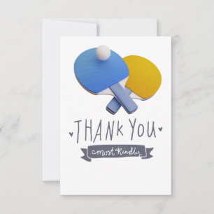 Ping Pong themed Thank you card