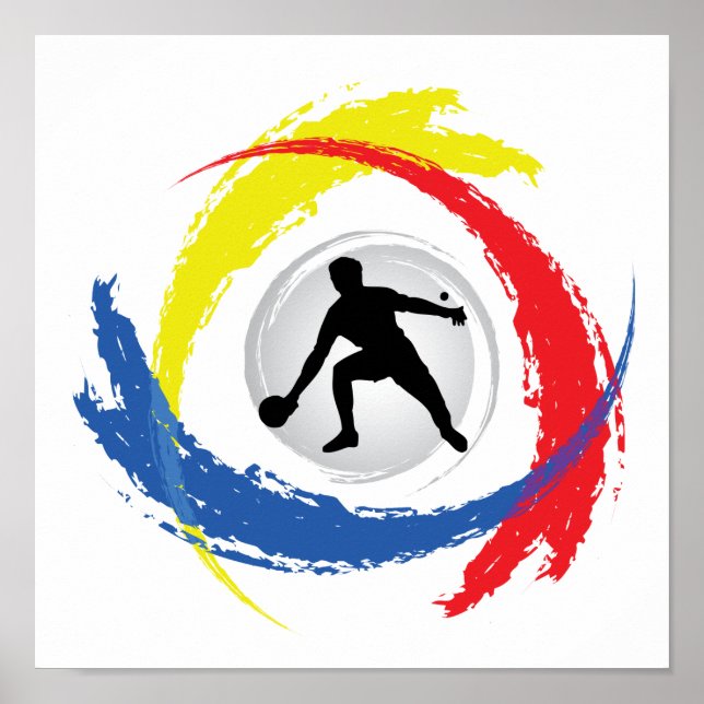 Ping Pong Tricolor Emblem Poster (Front)