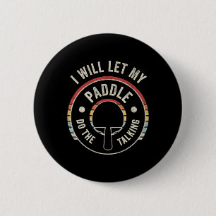 Ping Pong Vintage Retro Fun Table Tennis  6 Cm Round Badge