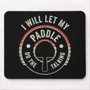 Ping Pong Vintage Retro Fun Table Tennis Mouse Pad
