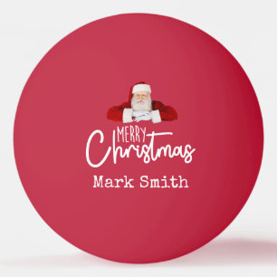 Ping Pong with Santa Claus Merry Christmas Ball