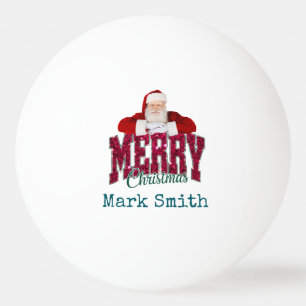 Ping Pong with Santa Claus Merry Christmas Ball