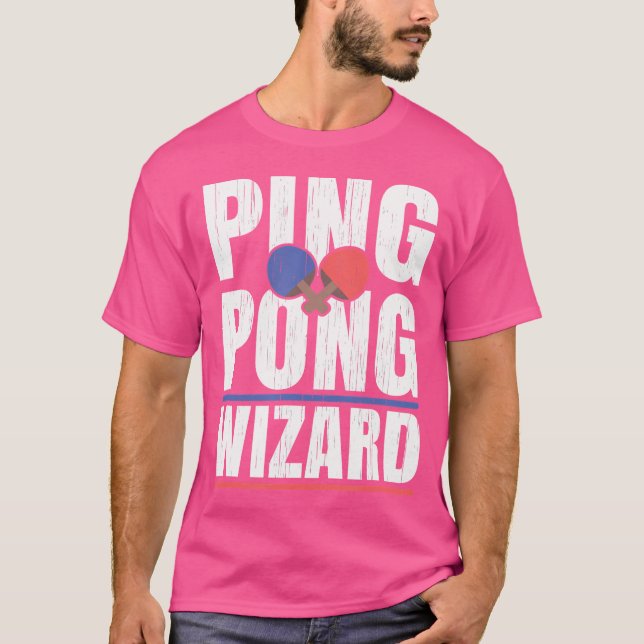 Ping Pong Wizard Player Champion Tshirt Office Tab (Front)