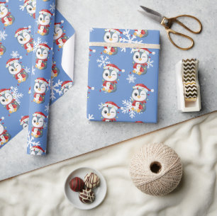 "Pingouin" Cute Christmas design Wrapping Paper
