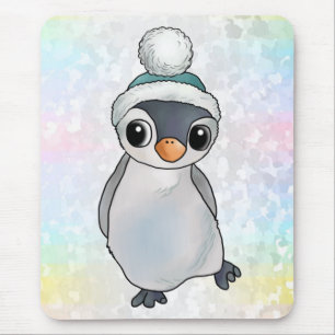 Pinguin mit Mütze Mouse Pad
