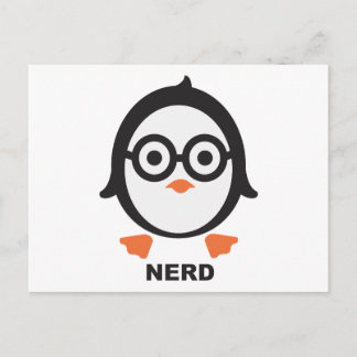 Pinguin - nerd - penguin postcard