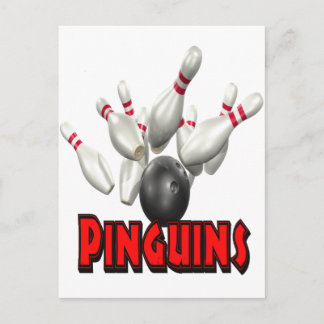 Pinguins Bowling Postcard