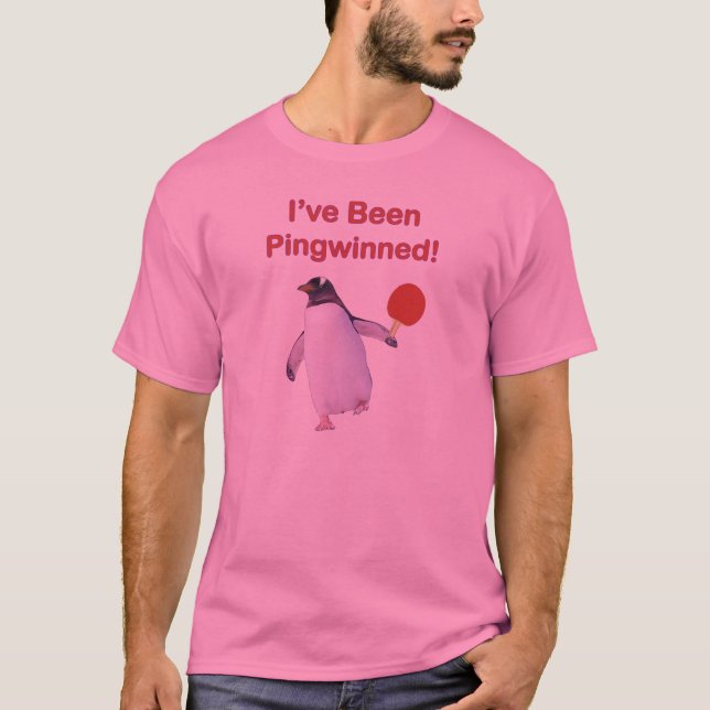 Pingwinned Penguin Ping Pong T-Shirt (Front)