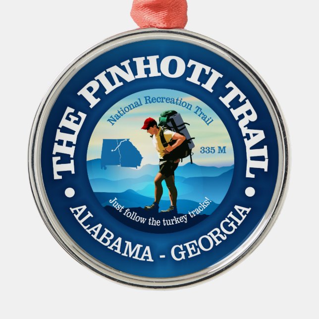 Pinhoti Trail (C) Metal Tree Decoration (Front)
