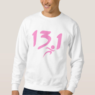 Pink 13.1 half-marathon sweatshirt