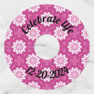 Pink 1b wine glass tag