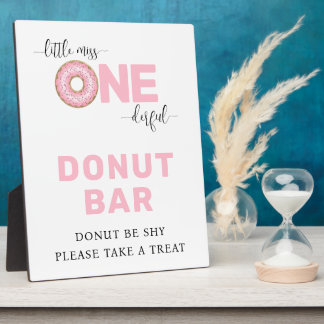 Pink 1st Birthday Mom-osa Bar  Plaque