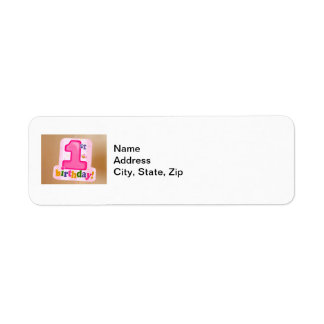 Pink 1st Birthday Tag on Door