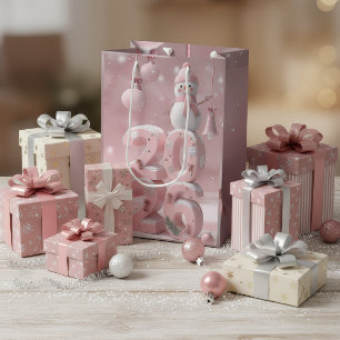 Pink 2026 Christmas & New Year Gift Bag