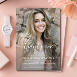 Pink 21st Birthday Invitations Photo<br><div class="desc">Rose gold glitter pink 21st birthday invitations featuring a custom photo invite template that is easy to personalise.
To resize and position your photo,  click on the "CUSTOMIZE IT" button.</div>