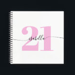 Pink 21st Birthday Notebook<br><div class="desc">Pink 21st Birthday</div>