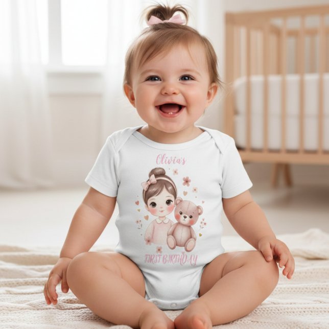Pink 2nd Bear Birthday Girl Toddler T-shirt (Creator Uploaded)