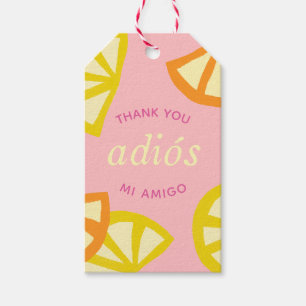 Pink 30th Birthday Mexican Adios 20s Favor Gift Tags
