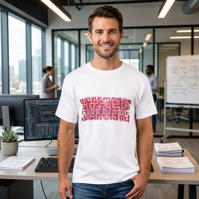 Pink 3D Maze T-Shirt (Creator Uploaded)