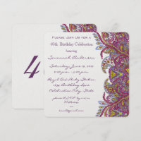 Pink 40th Birthday Party Invitations