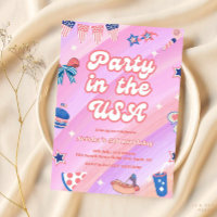 Pink 4th Of July Birthday All American Girl 