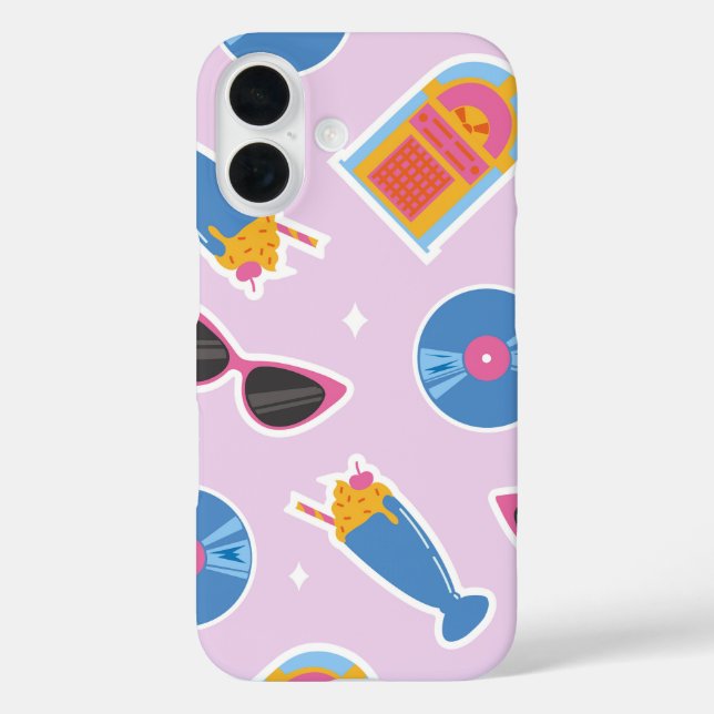 Pink 50s Diner Vibes Case-Mate iPhone Case (Back)