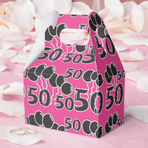 PINK 50th Birthday Party Favour Box