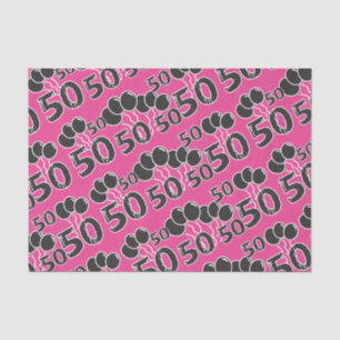 PINK 50th Birthday Tissue Paper