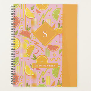 Pink 80’s Citrus Fruit Slices Planner