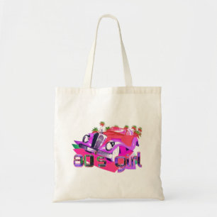 Pink 80's Girl Tote Bag