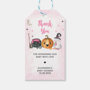 Pink A Little Boo Baby Shower Favour Tags