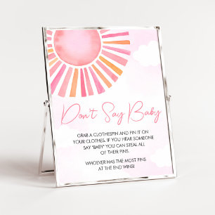 Pink A Little Ray of Sunshine Don't Say Baby Poster