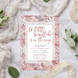 Pink A Little Snowflake is on The Way Baby Shower Invitation<br><div class="desc">Pink and Silver A Little Snowflake is on The Way Baby Shower. Most lettering is editable - click the "Customise Further" button to edit. Matching items available.</div>