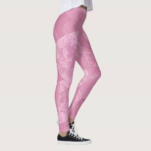 Pink Abstract Art Leggings