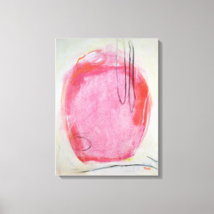 Pink Abstract Art Painting Canvas Print