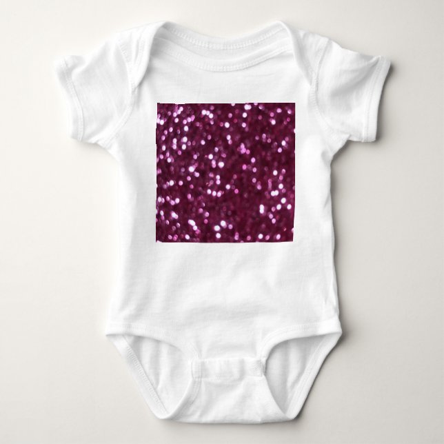 Pink abstract, bokeh defocused lights. baby bodysuit (Front)