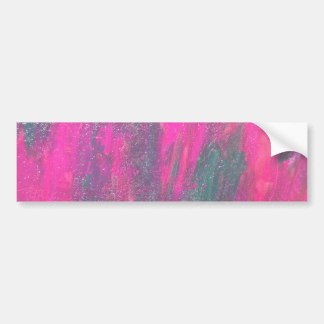 pink abstract bumper sticker (Front)