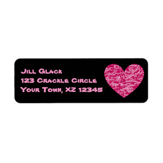 Pink Abstract Crackle Heart