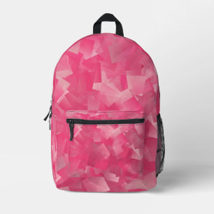 pink abstract cubism printed backpack